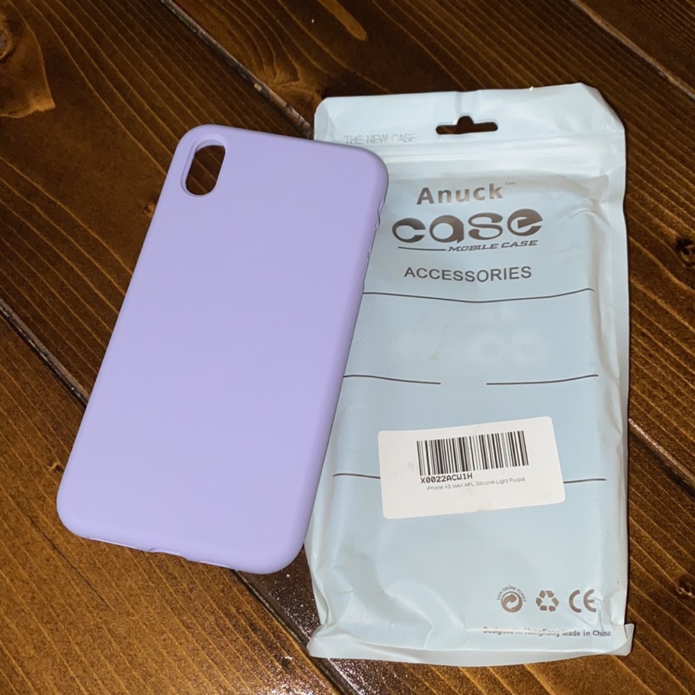 iPhone Xs Max Case, Anuck Soft Silicone Gel Rubber Bumper phone case 📱💜